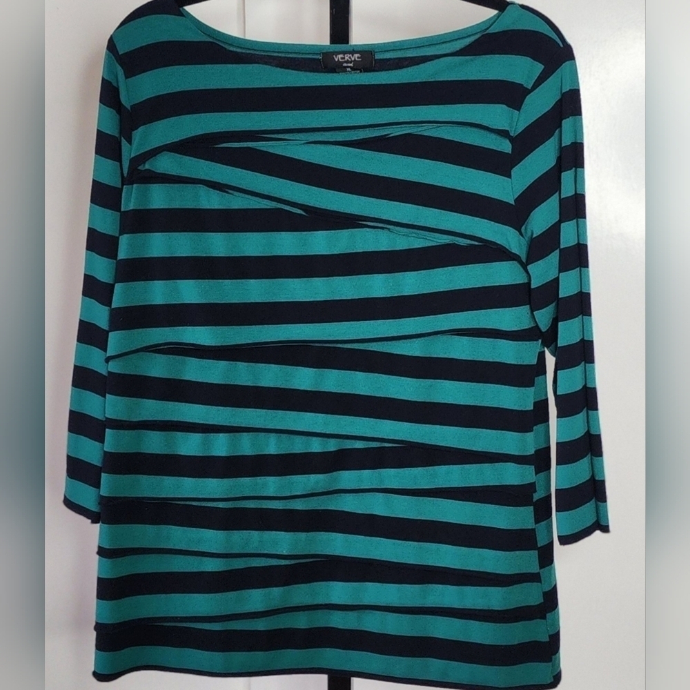 Verve Ami XL Top, Navy and Green